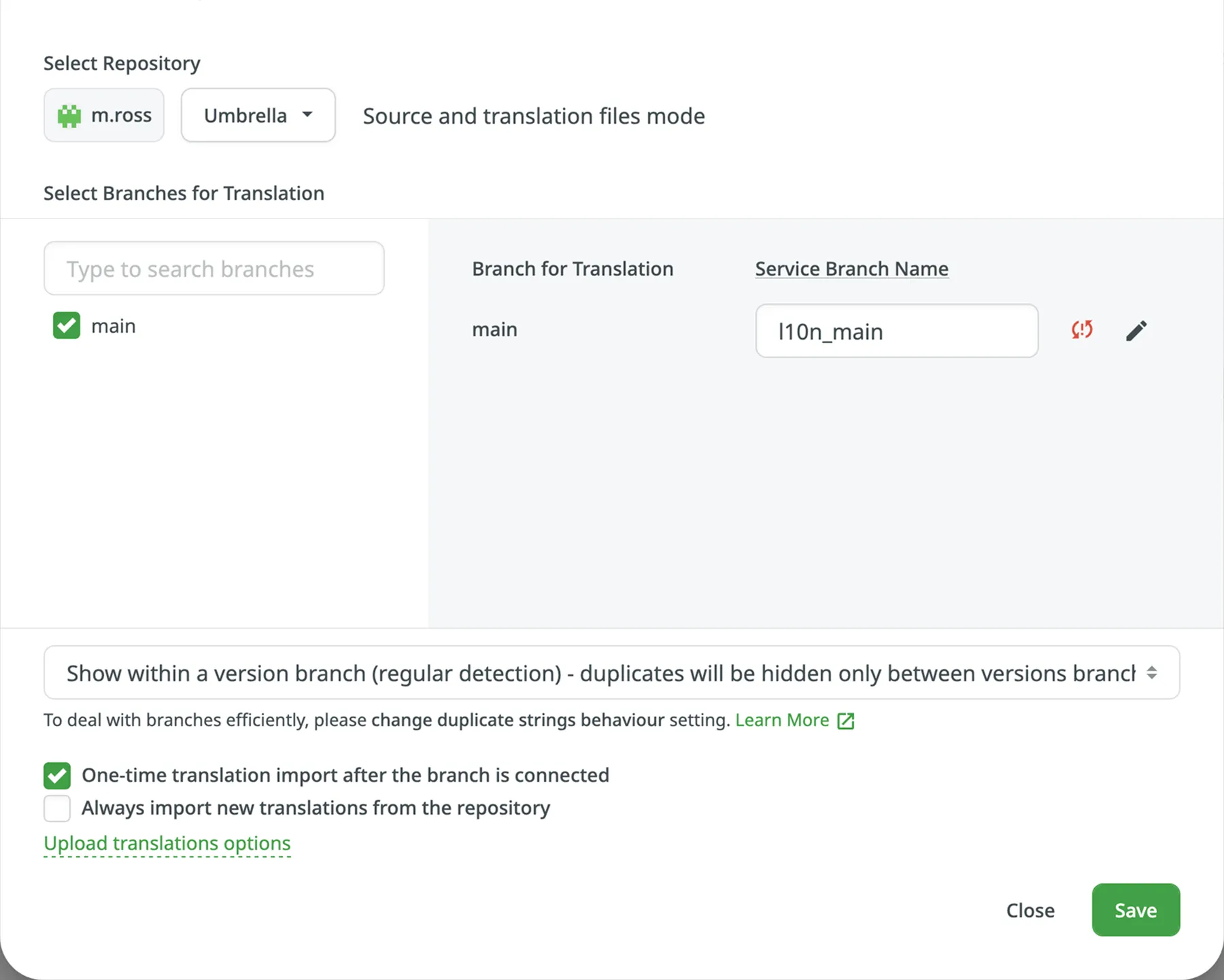 GitHub-Integration nicht konfiguriert