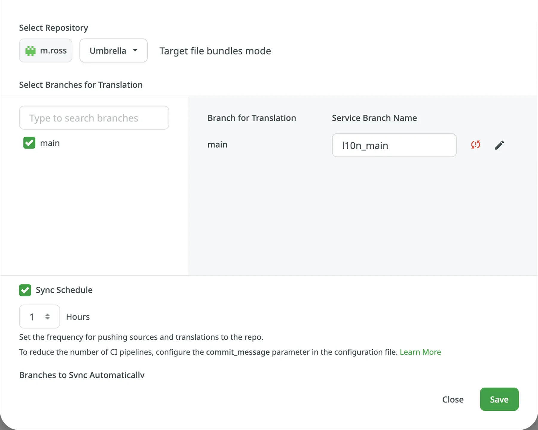 GitHub-Integration nicht konfiguriert