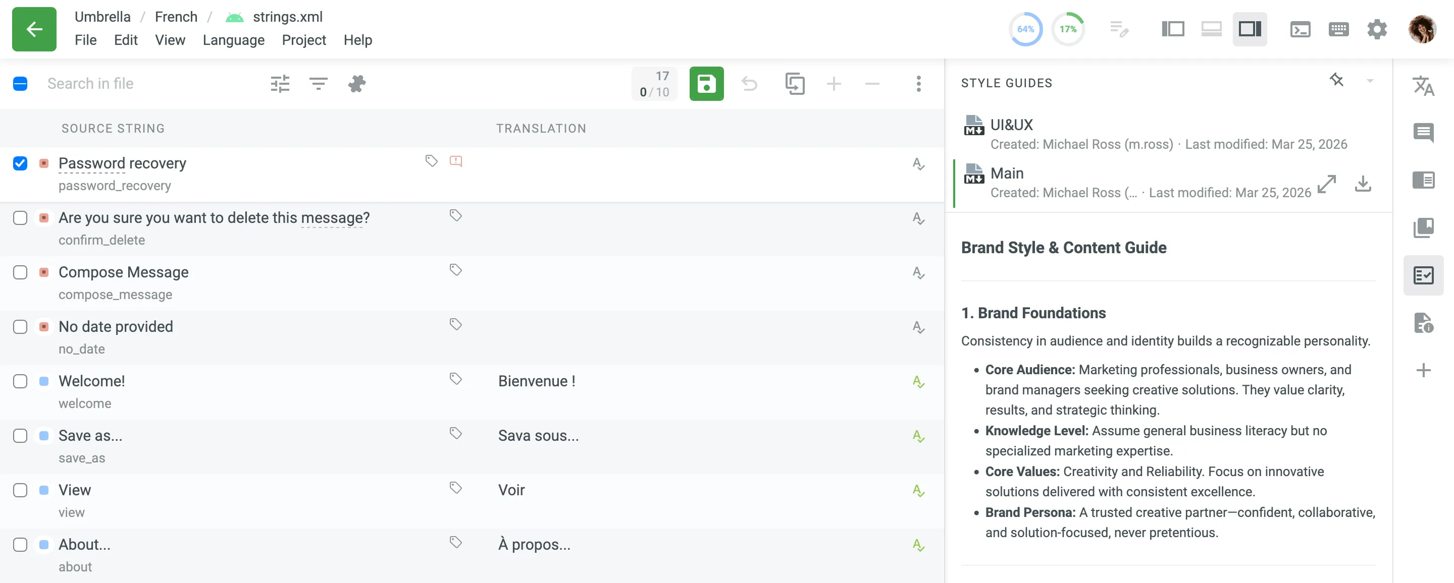 Styleguides im Editor